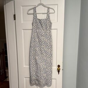 Abercrombie & Fitch Blue and Floral Midi Dress